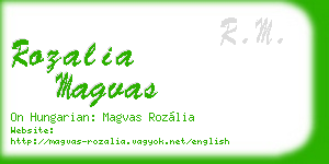 rozalia magvas business card